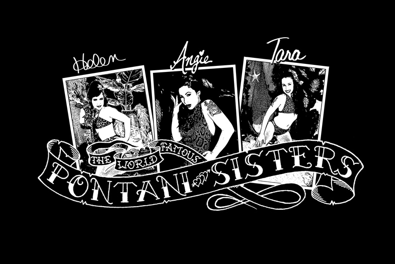 pin up designs. Pontani Sisters Pin-Up T-Shirt